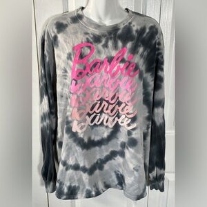 Barbie Gray and Pink Tie-Dye Long Sleeve Tee